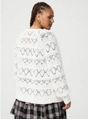 torrid White pointelle cardigan